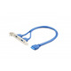 Планка розширення Cablexpert USB - 10-pin (F/M), 0.44 м, синій (CC-USB3-RECEPTACLE)