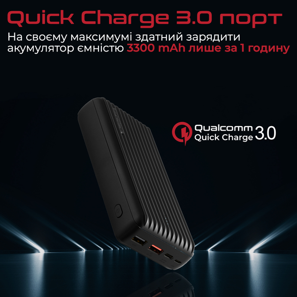 Зовнішній акумулятор (Power Bank) Promate Titan-30 Black 30000mAh