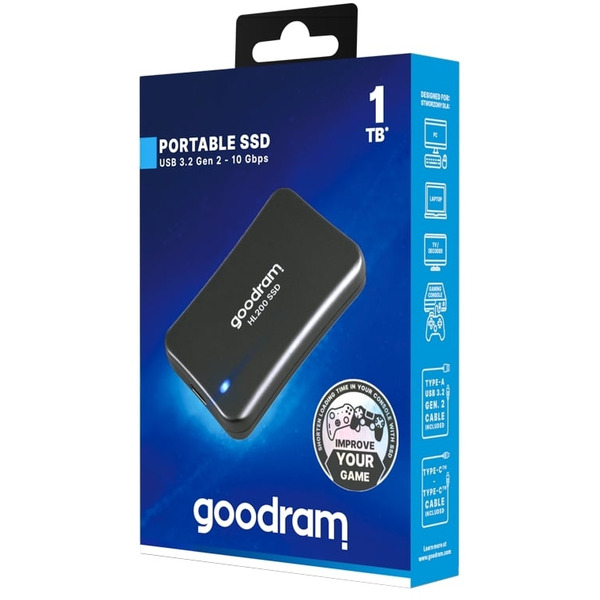 Накопитель внешний SSD 2.5" USB 1.0TB Goodram HL200 (SSDPR-HL200-01T)