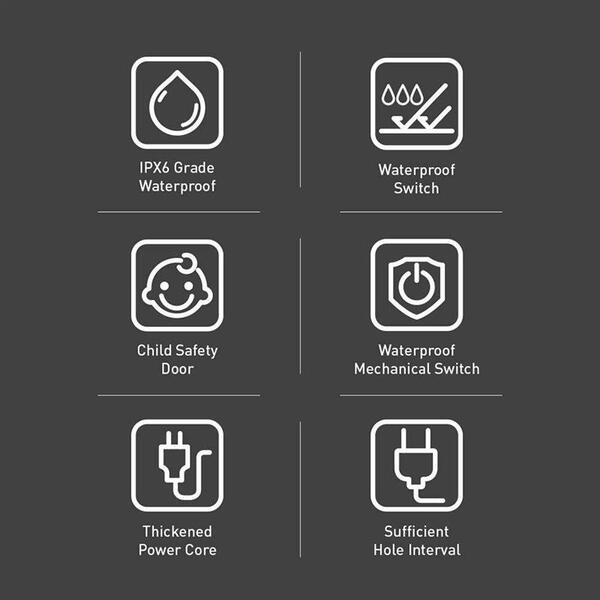 Фильтр питания ColorWay CW-CHE64PDW 6 розеток, 4USB (Type-C PD20W + 3USB QC3.0) (38W), 2м, White