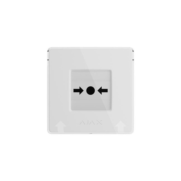 Бездротова настінна кнопка пожежної тривоги Ajax ManualCallPoint Jeweller White (000044796)