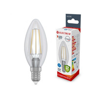 Лампа светодиодная свеча ретро Electrum Filament 4W E14 4000K (A-LC-1367)