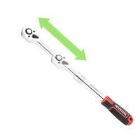 Рукоятка с храповым телескопическим механизмом, 72 зуба 1/2", Cr-V STORM INTERTOOL ET-8006