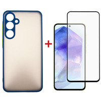 Чeхол-накладка Dengos для Samsung Galaxy A55 SM-A556 Blue (DG-KM-93) + защитное стекло