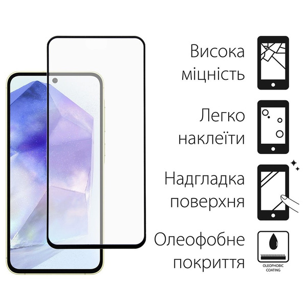 Чeхол-накладка Dengos для Samsung Galaxy A55 SM-A556 Blue (DG-KM-93) + защитное стекло