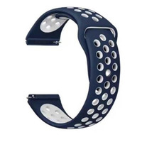 Ремешок BeCover Nike Style для Amazfit Stratos 1/2/2S/3/GTR 2/GTR 47mm/GTR Lite 47mm/Nexo/Pace Blue-White (705815)