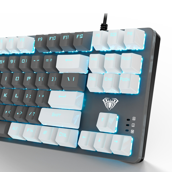 Клавиатура Aula Mechanical F3287 Grey/White keycap KRGD blue (6948391240954)