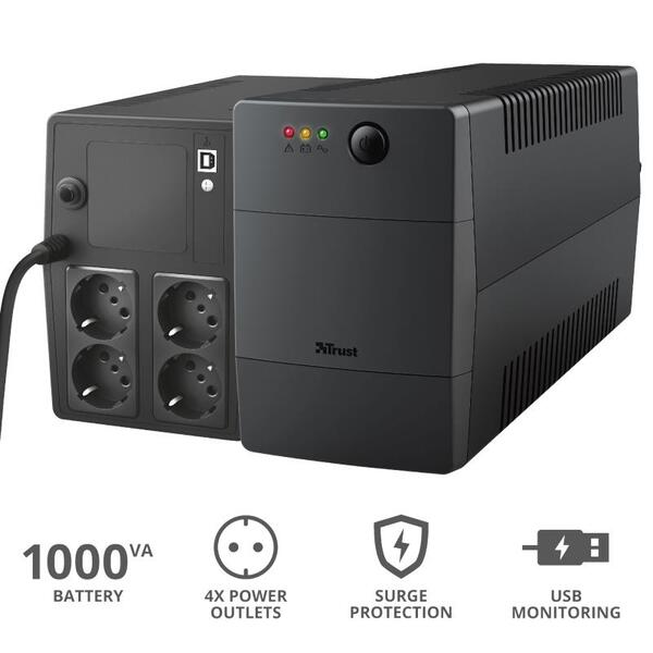ДБЖ Trust Paxxon 1000VA UPS Black (23504_TRUST)