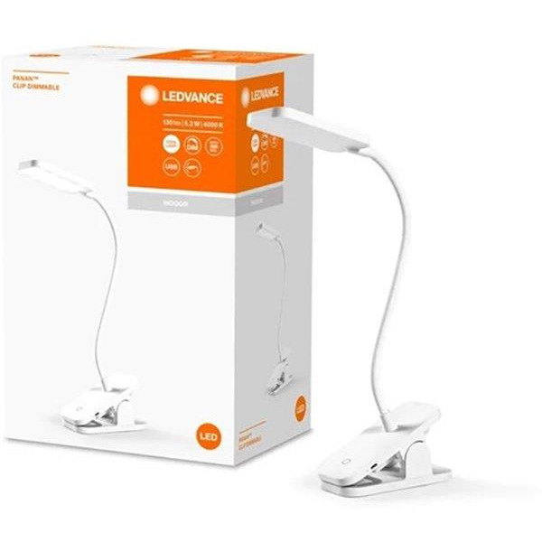 Лампа настільна з акумулятором LEDVANCE Panan Clip 5Вт 4000K 1200мАг USB-A білий