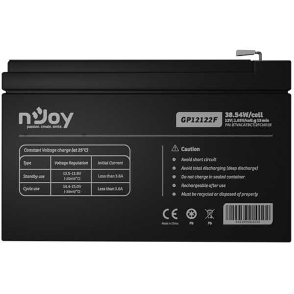 Аккумуляторная батарея Njoy GP12122F 12V 12AH (BTVACATBCTI2FCN01B) AGM