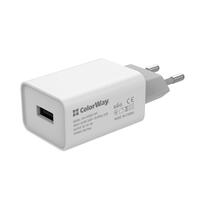 Мережевий зарядний пристрій ColorWay AutoID (1USBx2A) White (CW-CHS012-WT)