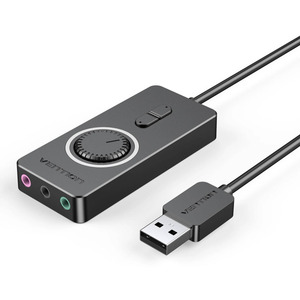 Звукова плата USB Vention Audio USB - 3х3,5 мм jack 0.15m Volume Control