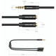 Кабель Vention Audio 3.5 mm M - 2х3.5 mm F, 0.3 m, Black (BBVBY)