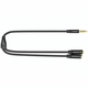 Кабель Vention Audio 3.5 mm M - 2х3.5 mm F, 0.3 m, Black (BBVBY)