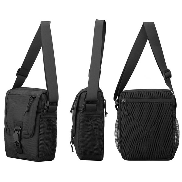 Сумка плечова 2Е Tactical, магнітний замок, 5 відсіків, чорна (2E-TSHBML5C-BK)