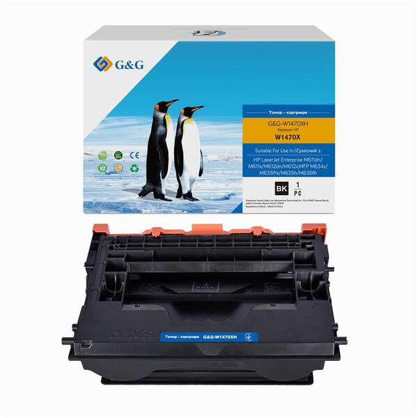 Картридж G&G до HP 147X LJ MFP M611/M612/M635/M636 Black (30 000стор) (G&G-W1470XH)