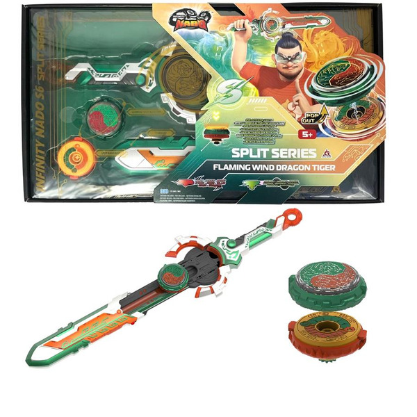 Волчок Infinity Nado VI Split Series Горящий Ветер Дракон Тигр (Flaming Wind Dragon Tiger)