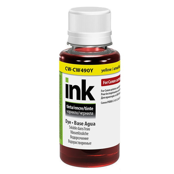 Чернила CW Canon PIXMA G1400/G2400/G3400 (Yellow) (CW-CW490Y01) 100мл