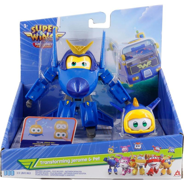 Игровой набор Super Wings Transforming Джером и любимец (Jerome & Pet; Pet)