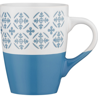 Чашка Ardesto Ornament, 320мл, синьо-білий (AR3045BL)