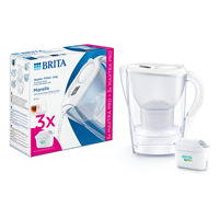 Фильтр-кувшин Brita Marella Memo MXPro 2.4л (1.4л очищенной воды) с фильтр-картриджем 3шт, белый