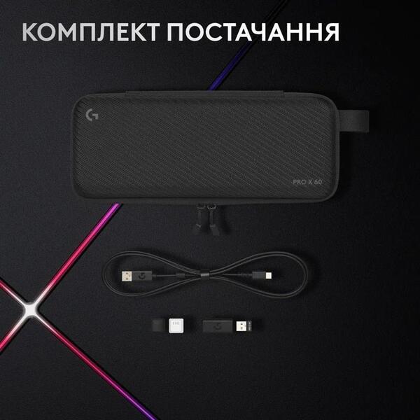 Клавиатура беспроводная Logitech G PRO X 60 TKL GX Optical Black Tactile (920-011911)