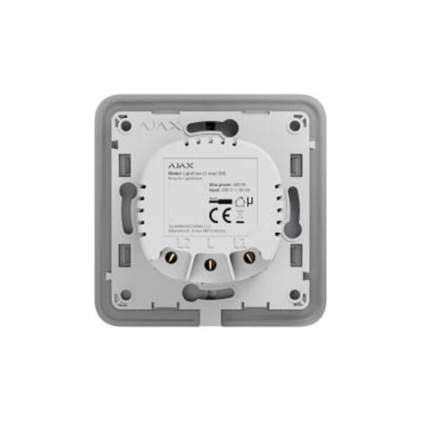 Реле одноклавишный выключатель проходного типа Ajax LightCore 2-way для LightSwitch Jeweler, беспроводной