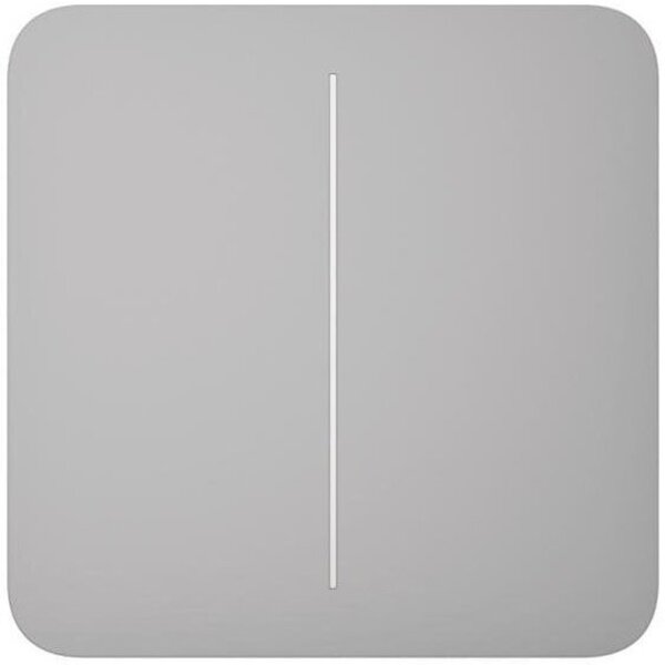 Кнопка для одноклавишного выключателя проходного типа Ajax SoloButton 1-клавишная 2-позиционная для светового выключателя, Jeweler, беспроводная, fog