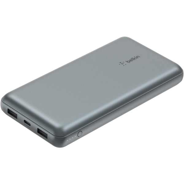 Внешний аккумулятор (Power Bank) Belkin 20000мА·ч, 15Вт, 2хUSB-A/USB-C, серый