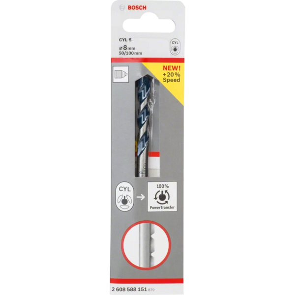 Свердло по бетону Bosch CYL-5, 8х50х100мм (2.608.588.151)