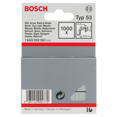 Скобі 12мм ТИП 53, 1000 шт Bosch (1.609.200.367)