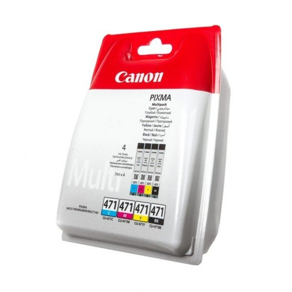 Картридж струменевий CANON CLI-471 Cyan/Magenta/Yellow/Black Multi Pack (0401C004)