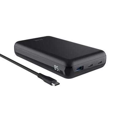 Повербанк Trust Laro, 20000 мАч, USB-A/2хUSB-C, 100w, черный
