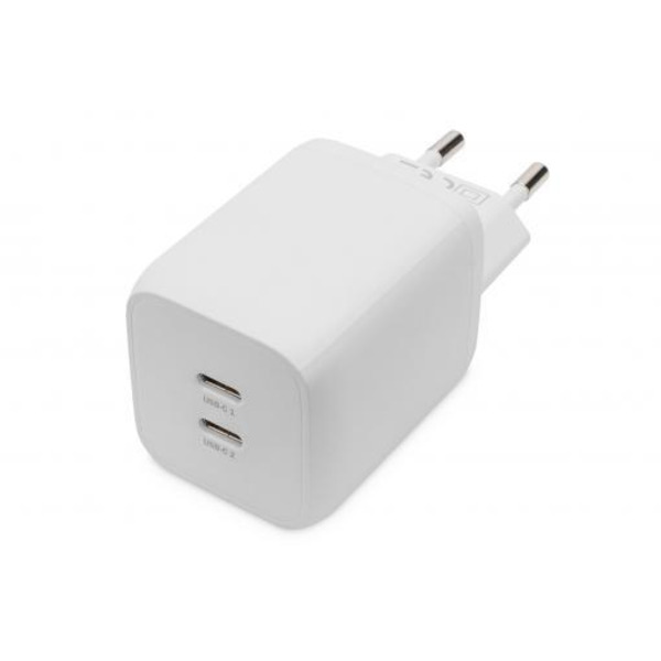 Зарядний пристрій DIGITUS 2хUSB-C, 65W, GaN