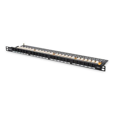 Патч-панель DIGITUS САТ 6 UTP, 19", 0.5U, 24 порти, зібрана