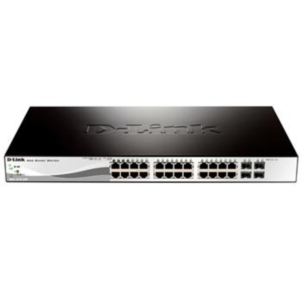 Комутатор D-Link DGS-1210-28P (24port 1GE PoE, 4x1GE/SFP, WebSmart)