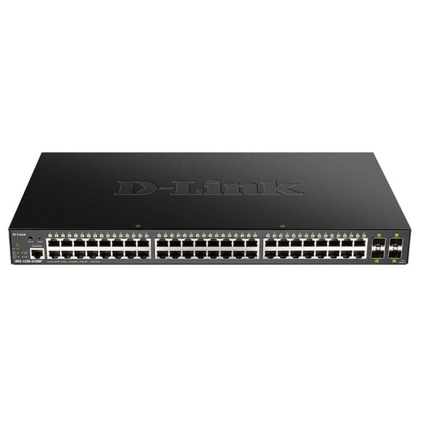 Комутатор D-Link DGS-1250-52XMP 48xGE PoE, 4xSFP+, 370W, Smart
