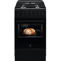 Плита Electrolux комбінована, 57л, 50x60см, конвекція, чорний