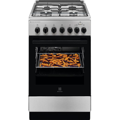Плита Electrolux комбінована, 58л, 50x60см, конвекція, пара, нерж