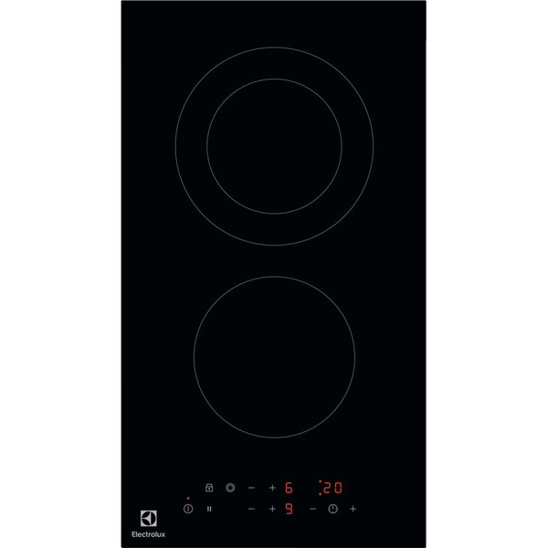 Варильна поверхня Electrolux електрична склокерамічна, 30см, Доміно, чорний