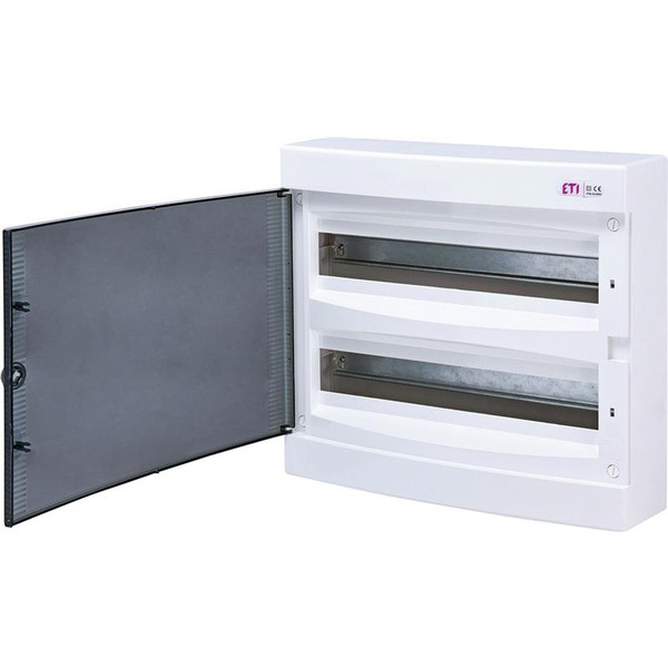 Щит наружный распределительный ETI, ECT 2x18PT (36 модулей, прозрачная дверца)