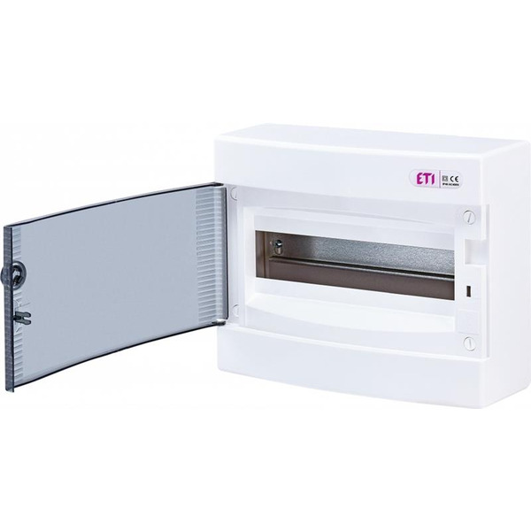 Щит наружный распределительный ETI, ECT 12PT (12 модулей, прозрачная дверца)
