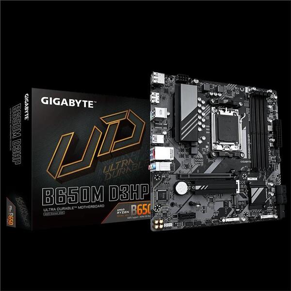 Материнська плата GIGABYTE B650M D3HP sAM5 B650 4xDDR5 M.2 HDMI DVI mATX