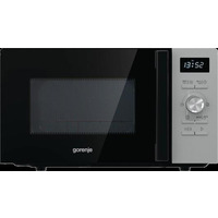 Мікрохвильова піч Gorenje, 20л, електр. керув., 800Вт, гриль, дисплей, 11 програм, нерж