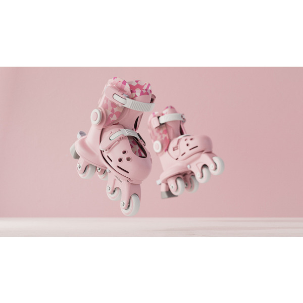 Роликовые коньки Yvolution Twista, размер 24-28, розовый