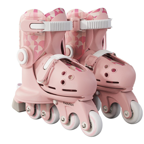 Роликовые коньки Yvolution Twista, размер 24-28, розовый