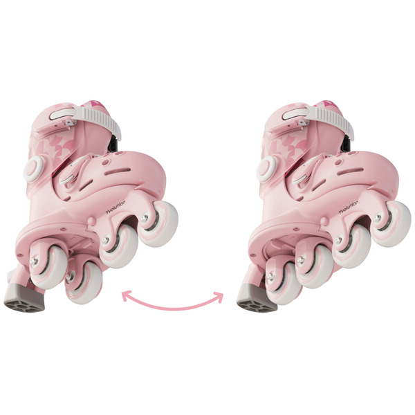 Роликовые коньки Yvolution Twista, размер 24-28, розовый