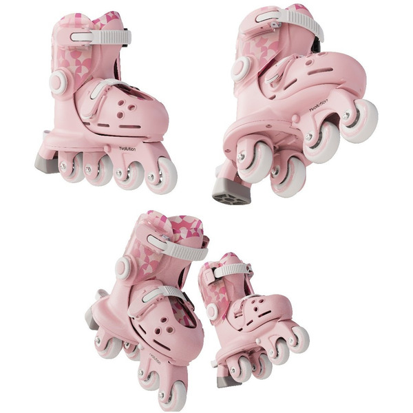 Роликовые коньки Yvolution Twista, размер 24-28, розовый
