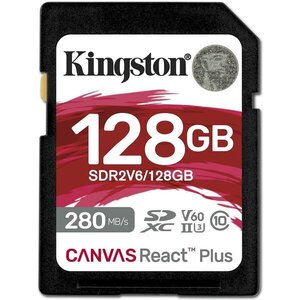 Карта пам`яті Kingston Canvas React Plus SDR2V6/128GB