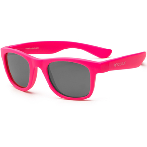 Дитячі сонцезахисні окуляри Koolsun Wawe неоново-рожеві (Розмір 1+) (KS-WANP001)